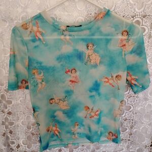 Fashion Nova Angelic Blue Top